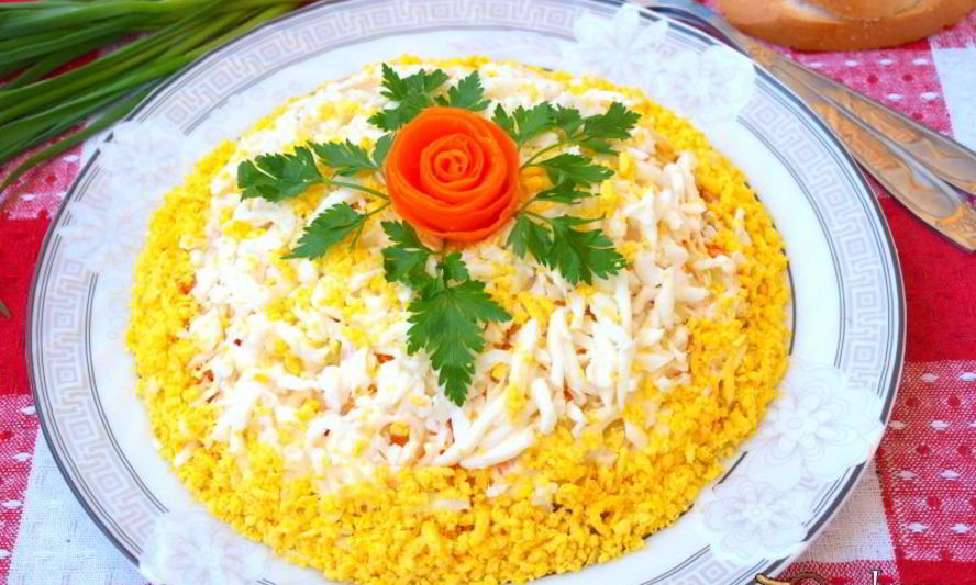 Рецепт салата с картофелем и курицей