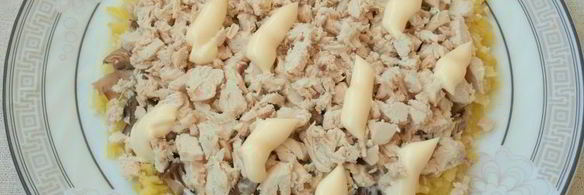 салат с картофелем и курицей