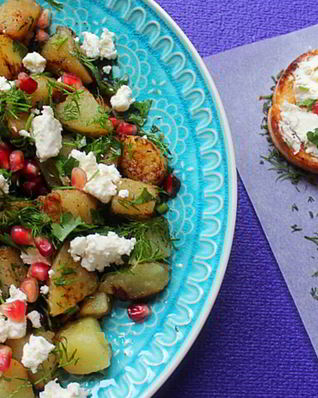 Теплый салат с картофелем