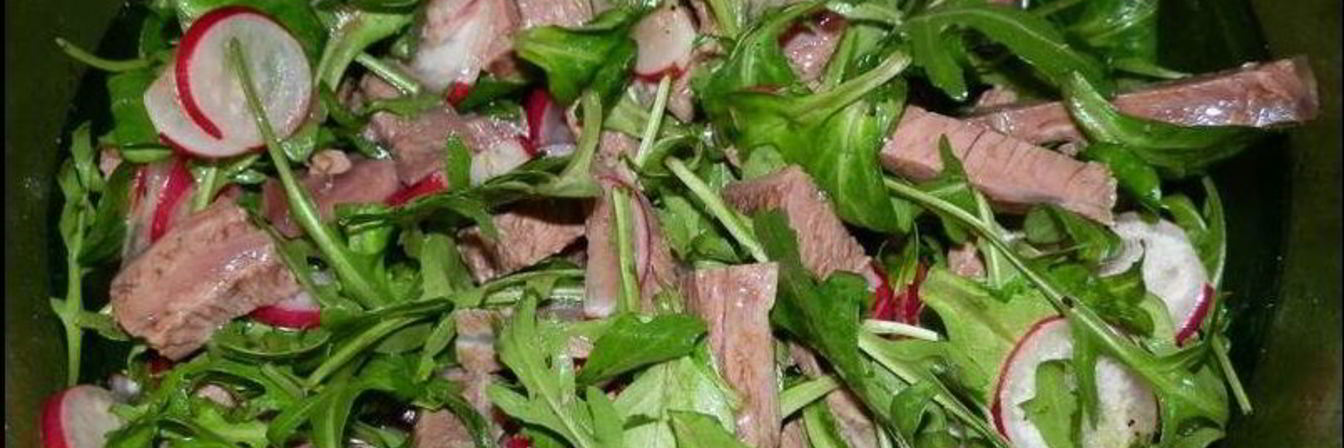 Мясной салат из говядины