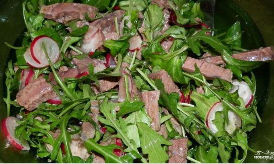 Рецепт мясного салата из говядины