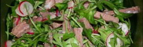 мясной салат из говядины