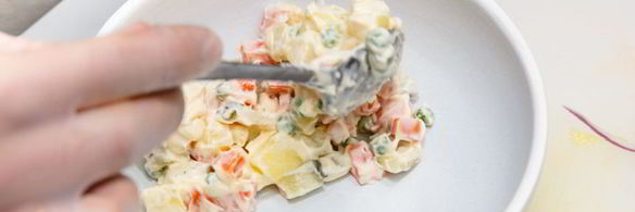 оливье с крабом