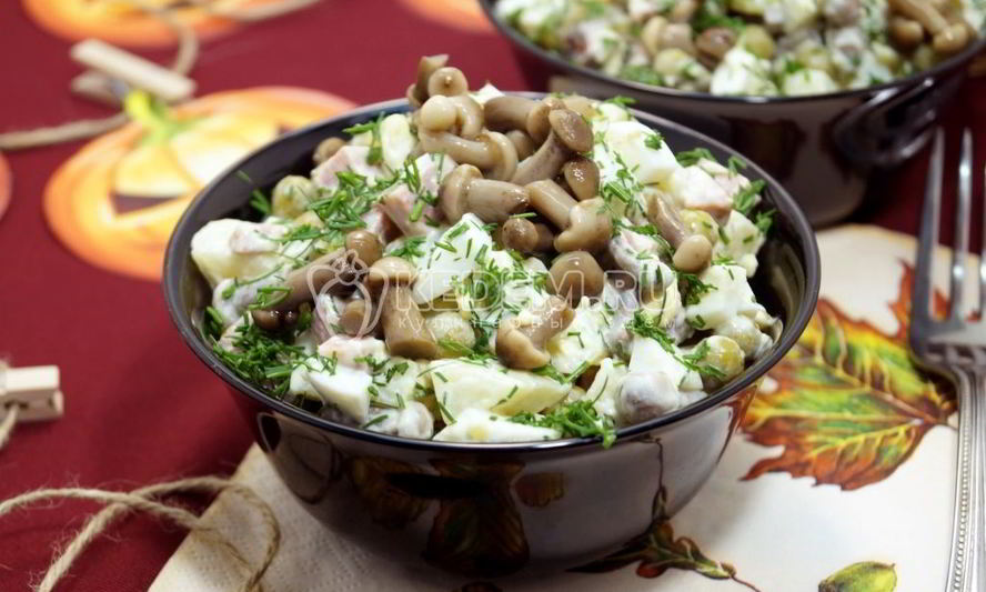 Рецепт оливье с полукопченой колбасой