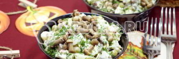 оливье с полукопченой колбасой