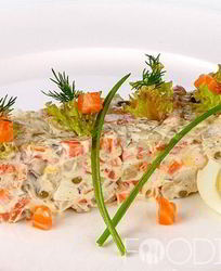 Оливье с семгой