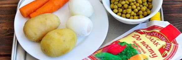 салат оливье без мяса и колбасы