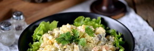 салат оливье без мяса и колбасы