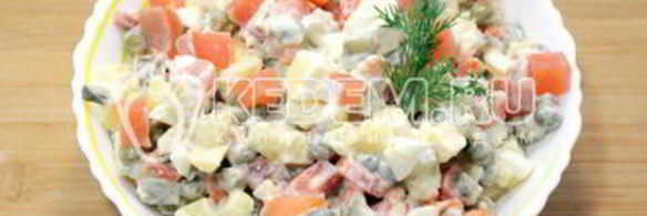 салат оливье с семгой