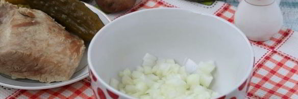 салат оливье со свининой