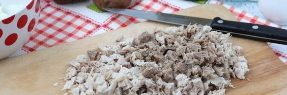 салат оливье со свининой