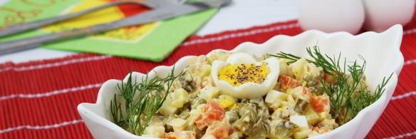 салат оливье со свининой