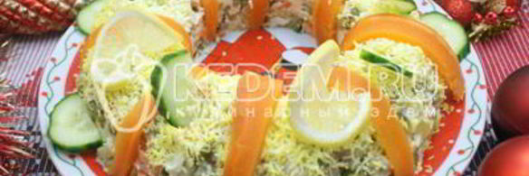 салат с курицей праздничное оливье