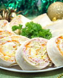 Закуска Оливье-рулет