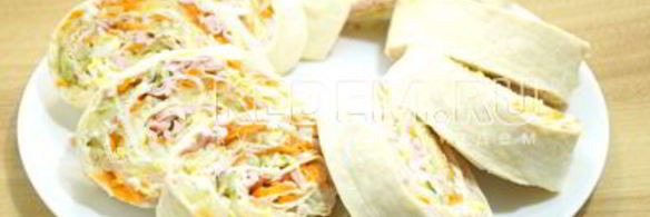 закуска оливье-рулет