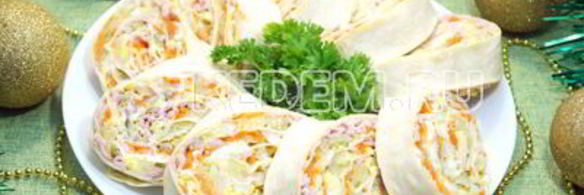 закуска оливье-рулет