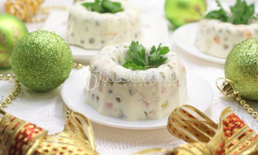 Рецепт заливного оливье