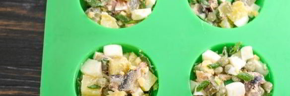 заливной салат оливье со шпротами