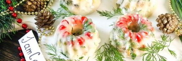 заливной салат оливье со шпротами