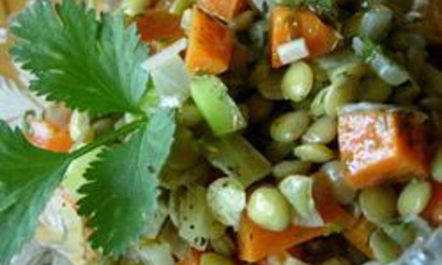 Рецепт полезного салата из чечевицы