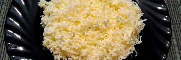 салат белочка с плавленным сыром