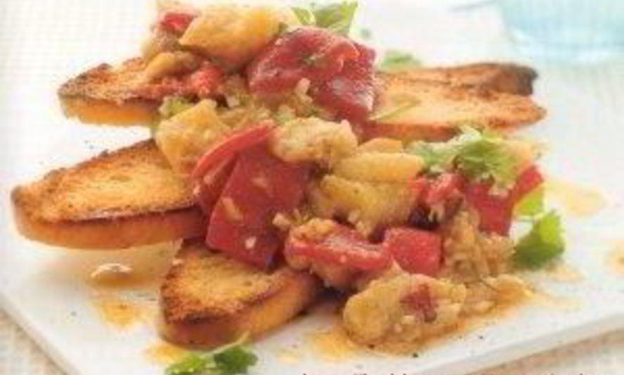 Рецепт салата из баклажанов и перцев