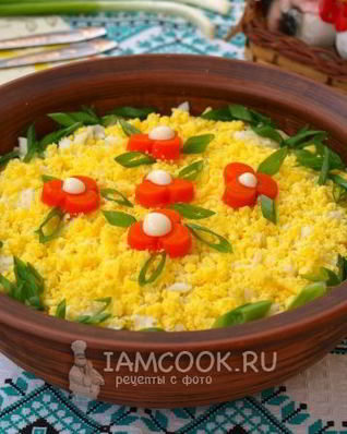 Салат Мимоза с горбушей