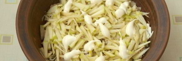 салат мимоза с горбушей