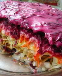 Классическая сельдь под шубой по-домашнему