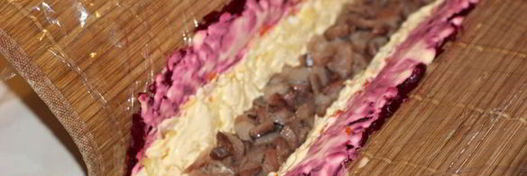 рулет из сельди под шубой