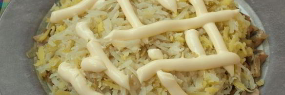 салат грибы под шубой