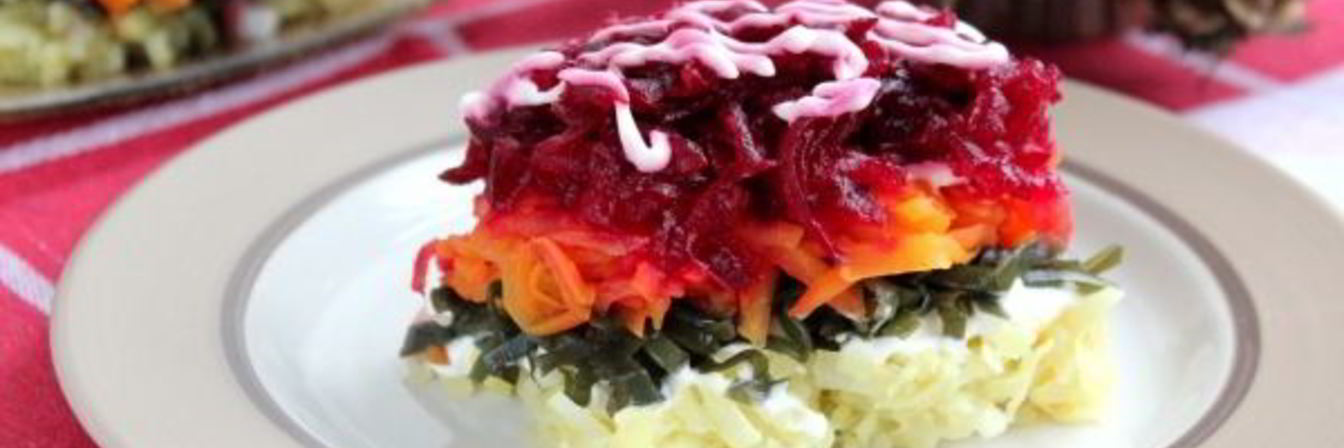 Салат под шубой вегетарианский