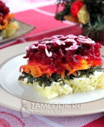 Салат под шубой вегетарианский