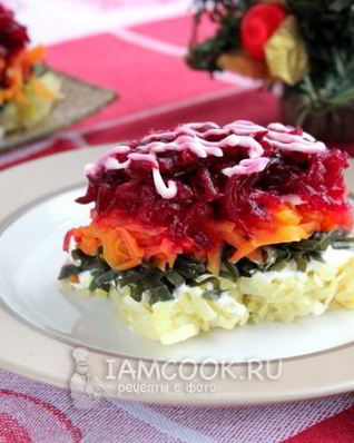 Салат под шубой вегетарианский