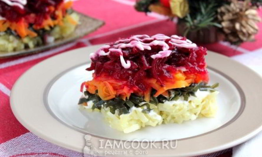 Рецепт салата под шубой вегетарианский