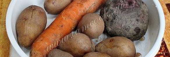 салат под шубой вегетарианский