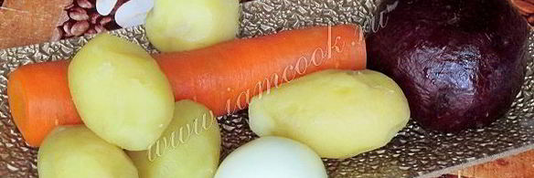 салат под шубой вегетарианский