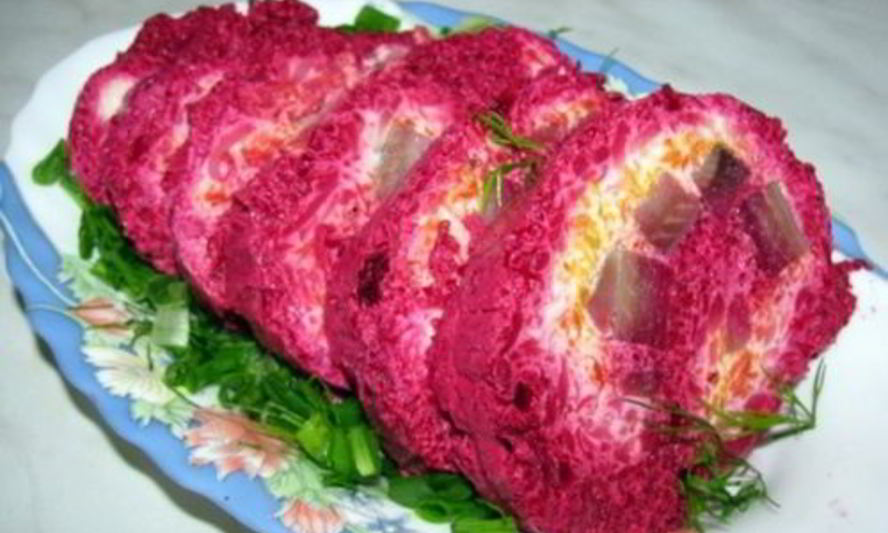 Рецепт салата сельдь под шубой рулетом классический