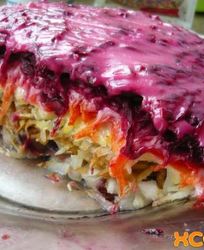 Сельдь под шубой с яблоком