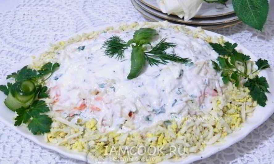 Рецепт селедки под легкой шубой с яблоком