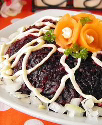 Селедка под шубой без яиц