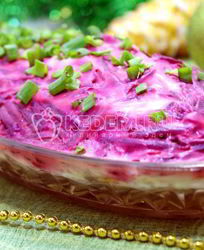 Селедка под шубой с яблоком