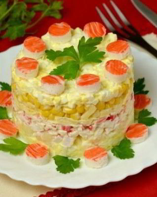 Салат с крабовыми палочками