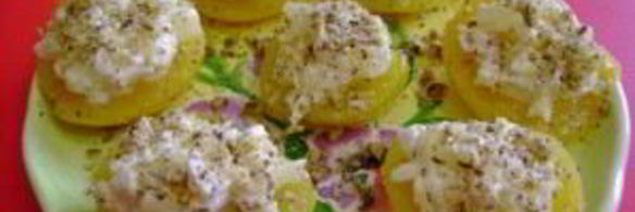 салат в персиках