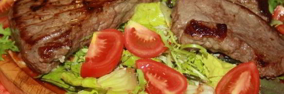 сочный говяжий ромштекс с салатным миксом