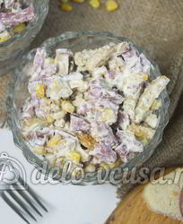 Студенческий салат с сухариками