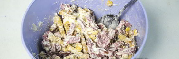 студенческий салат с сухариками