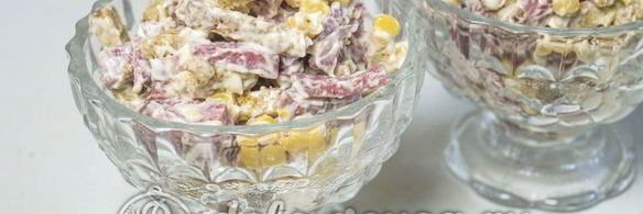 студенческий салат с сухариками