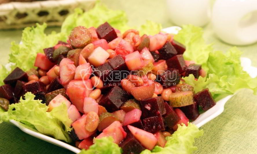 Рецепт винегрета с фасолью