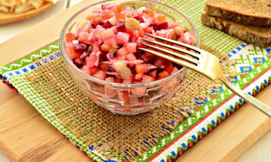 Рецепт винегрета с квашеной капустой